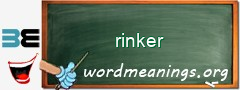 WordMeaning blackboard for rinker